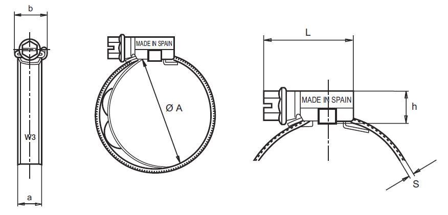 Mikalor Constant Worm Drive 9mm Band W4