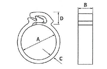 Ezyclik Hose Clip Drawing